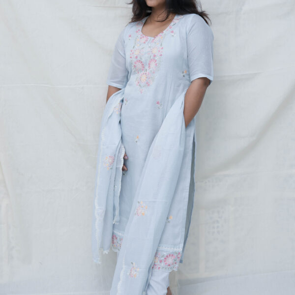 Pastel Embroidered Suit